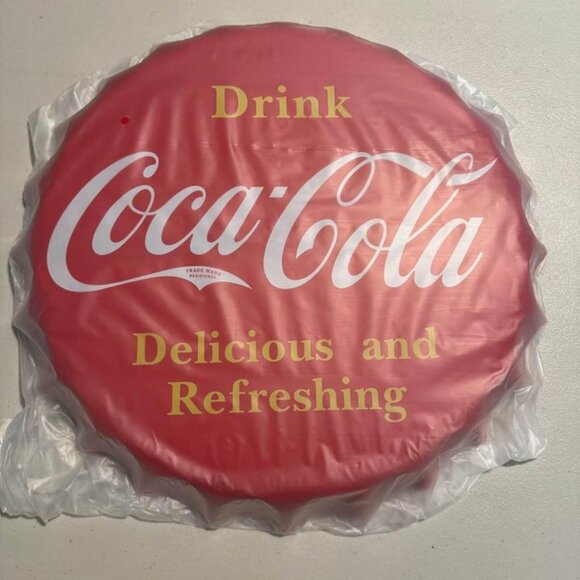 Coca Cola Decorative Bottle Cap Sign - Picture 1 of 3